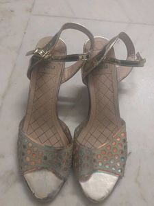 Gold Ankle Strap Heels