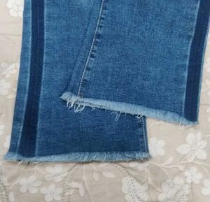 Zara Striped Flare Jeans