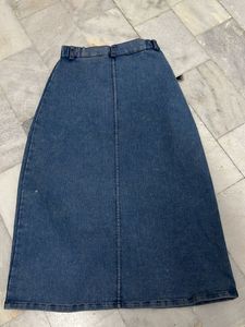Denim Button-Down Skirt