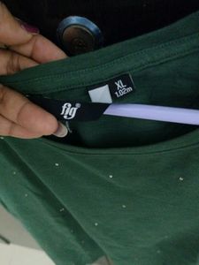 Bottle green colour T-shirt