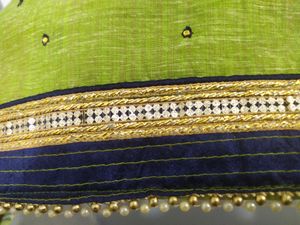 Party Wear Blue And Parrot  Green Hand Work Kurta