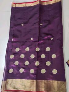 Cotton Silk Saree With Stitched Blouse