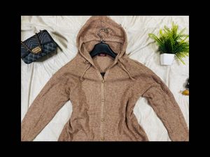 Hooded Knit Cardigan