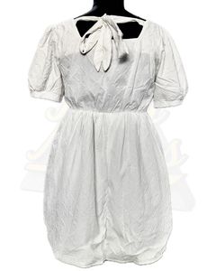 White Bubble Hem Dress