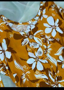 Floral Print Casual Kurta