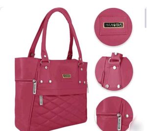 Pink Quilted Tote Bag