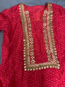 Pink Embroidered Kurta