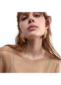 Zara Brand New Metallic Face Earrings From NYC