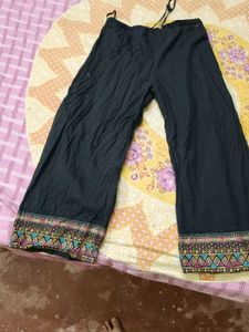 Biba Women Black Floral Regular Pure Cotton Kurta