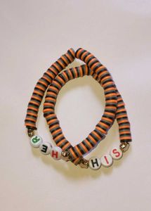 clay beads couple bracelet 😍 ❤️