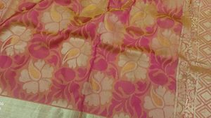 Orange Floral Saree