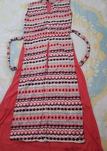 designer gown pink sleeveless adjustable waist
