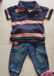 Com Of 3 Denim Tshirt Set