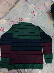 Striped Green &amp; Navy Sweater