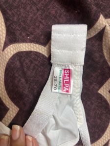 White cotton Bra