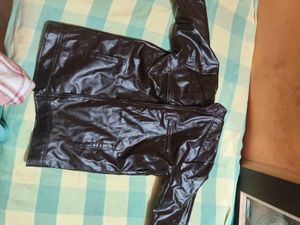 Brown Faux Leather Jacket