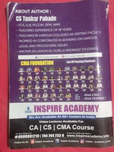 CMA Foundation Business Laws