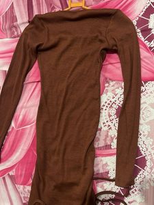 Brown Bodycon Mini Dress