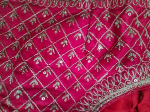 Pink &amp; Gold Embroidered Blouse