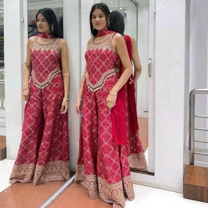 Beautiful Short Top Palazzo with Dupatta