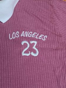 Blush Ribbed Polo Top 🩷