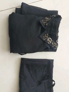 Elegant Black Top with slip