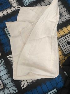 Woman's White and Black Dhoti