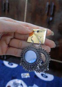 Mirror Jhumka Earrings