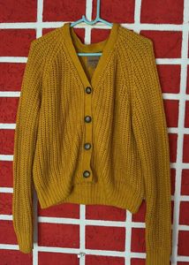 Mustard Knit Cardigan
