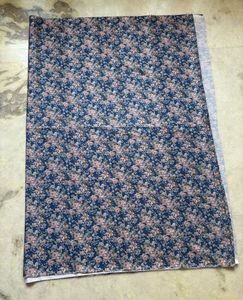 Floral Print Fabric - Blue &amp; Pink
