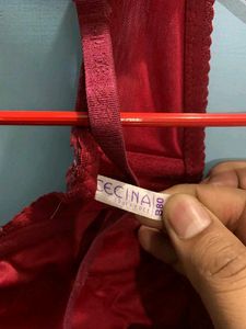 branded Floral Maroon Bra