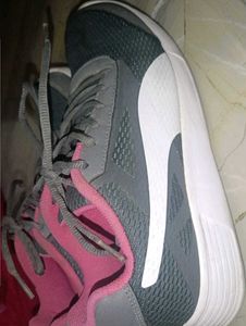 Puma Gray &amp; Pink Sneakers
