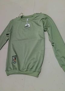 Mint Green Pullover Sweatshirt