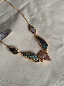 18k Plated Contemproray Necklace Without Earrings