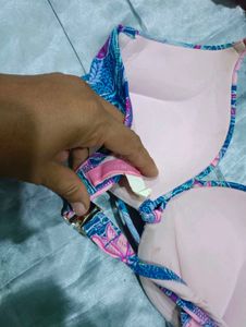 Victoria&#39;s Secret Floral Bikini Top With Diamonds