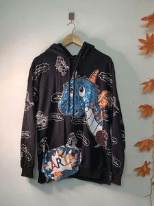 Glitter Pattern Oversized Hoodie