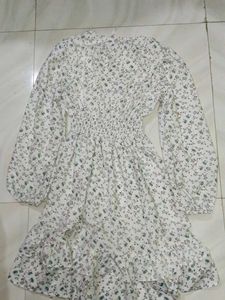 Floral Print Long Sleeve Mini Dress