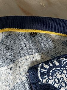 Women Half Sleeve Dark Blue Jacket