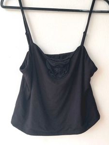 Black Floral Cami Top