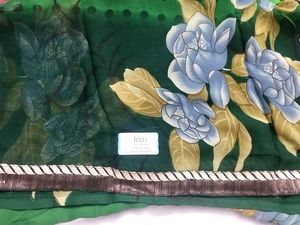 Triple Green Floral Saree With Blouse