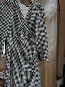 Houndstooth Print Dress