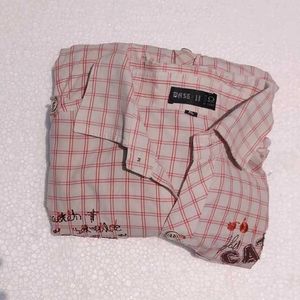 Checked Button-Down with Graphic Detail