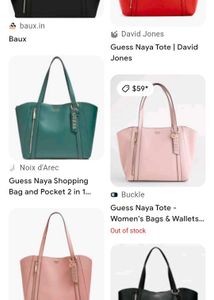 Guess Naya Women Burgundy Tote Bag