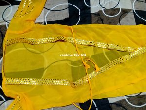 Yellow Mirror Embellished Lehanga And Shrug