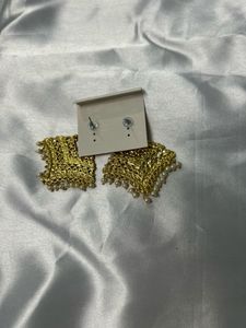 Woma Gold Tone Dangle Earrings