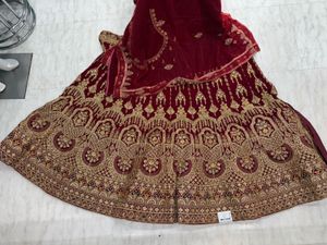 Maroon Bridal Lhenga