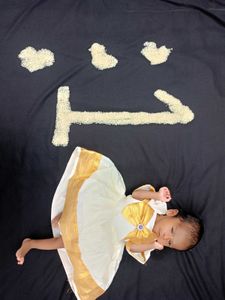 Kerala Kasavu Dress - Newborn