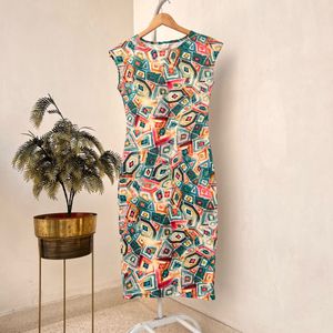 Geometric Print Bodycon Dress