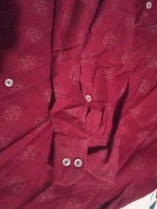 Maroon Patterned Shirt