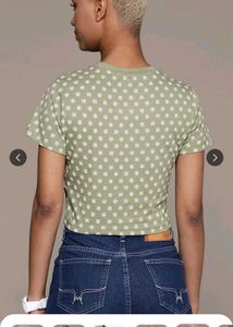 Patterned Olive Green T-shirt